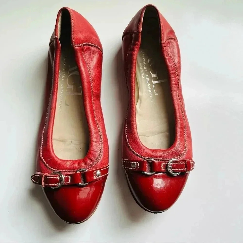 AGL Attilio Giusti Leombruni Red Flats